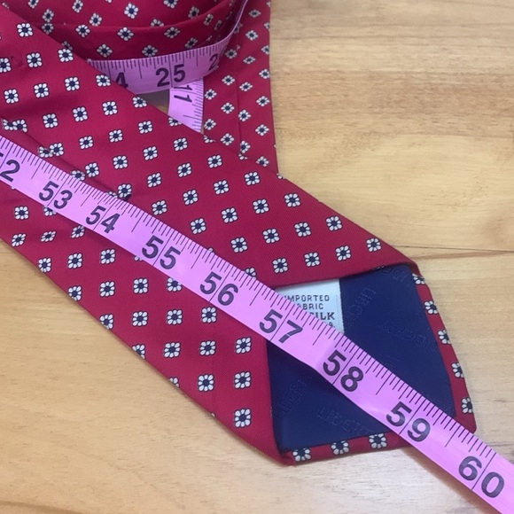 Liberty Vintage 100% Silk Tie Made in USA Red White Blue VGUC 59" - Picture 7 of 9